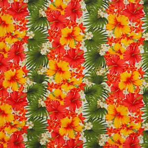 HAWAII HIBISKUS FLOWERS Borders Fabric No. 180421 image 2