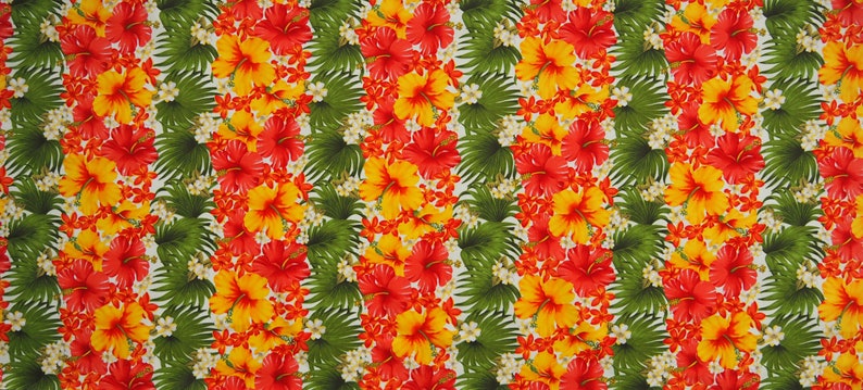 HAWAII HIBISKUS FLOWERS Borders Fabric No. 180421 image 2