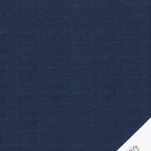 May include: A solid navy blue fabric swatch. The fabric has a subtle texture.