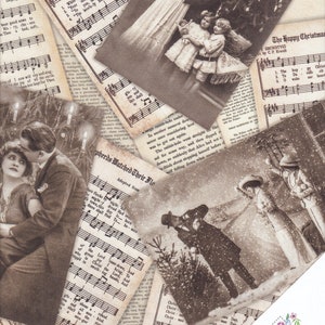 Tissu de Noël MUSIC VINTAGE CHRISTMAS tissu n° 210666