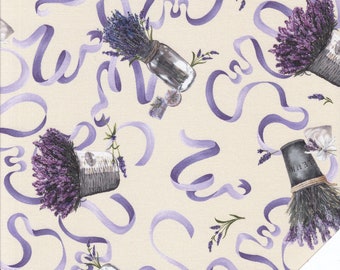 FLORAL FABRIC LAVENDER FLOWER POTS and Vases No. 220133