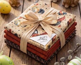 SAVINGS SET 3 Fat Quarters 50 cm x approx. 55 cm EASTER Fabric bundle No. 220112