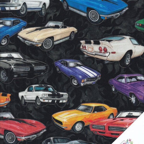 Tissu AMERICAN CLASSIC CARS n° 221014