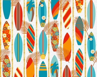 SURFBOARDS, BOARDS "Surfs Up" sports fabric No. 240205
