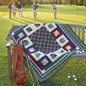 Fabric bundle Golf quilt kit "HOLE in ONE", DIY sewing kit, DIY sewing package (Only in German and on a metric basis!)