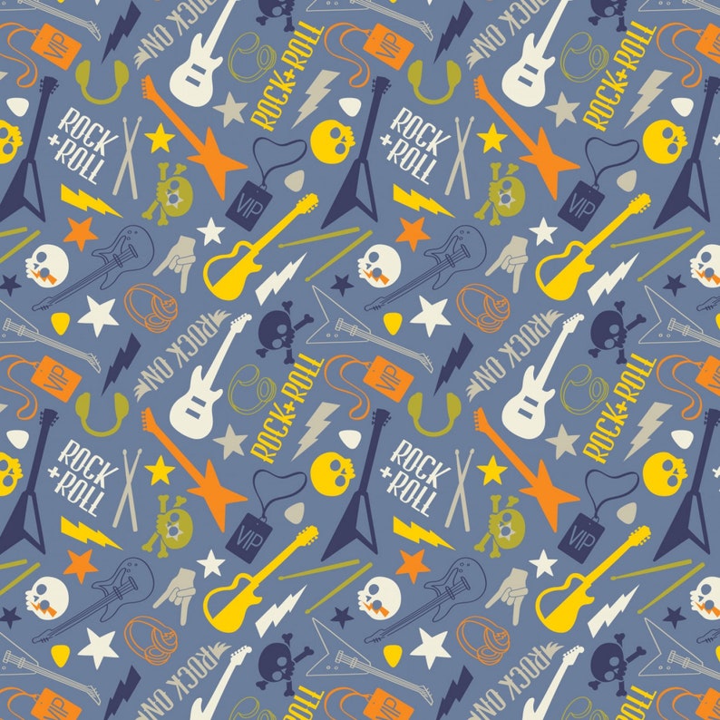 Music material ROCK ON Fabric No. 210422 image 2