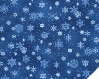 SNOWFLAKES, SNOW STARS, WINTER Fabric No. 191130