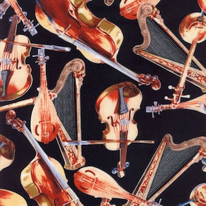 MUSICAL INSTRUMENTS Fabric No 090206
