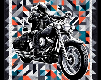 DREAMCATCHER MOTORCYCLIST fabric panel no. 240419