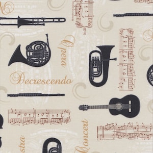 MUSIKINSTRUMENTE Stoff Nr. 150525