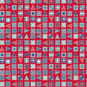 DRAPEAUX DE SIGNALISATION MARITIMES Tissu n° 140425
