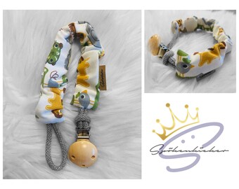 Pacifier strap baby pacifier chain girls boys safari