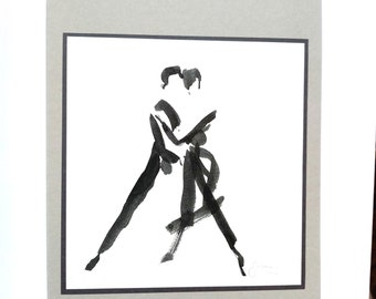 Tango Abstrakt Tanz Grußkarte Din-A5  (Digitaldruck, signiert)