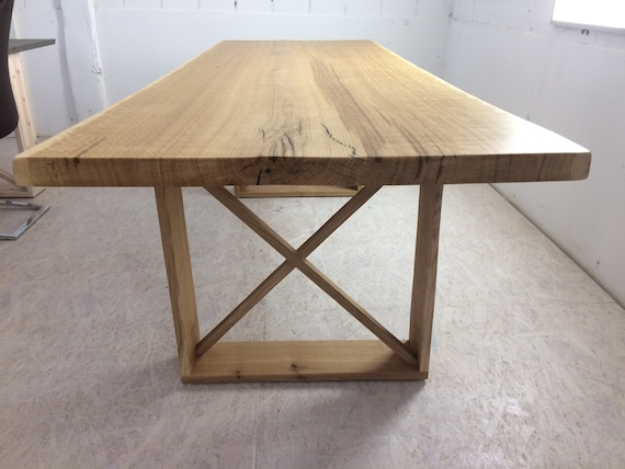 had het niet door Snel Kansen Dining Table Made of an Oak Plank Approx. 1 Meter Wide - Etsy Australia