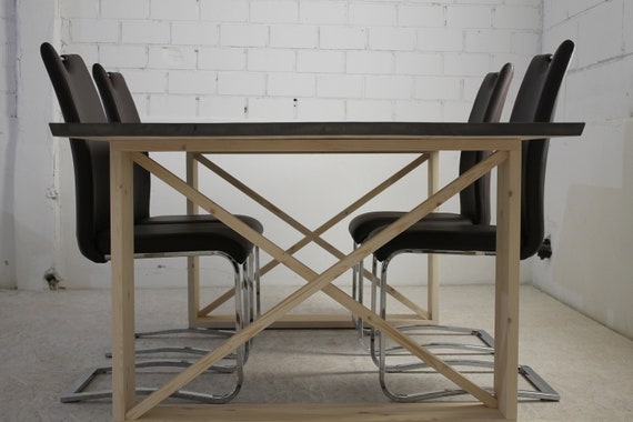 Pine Dining Table Solid Wood Unique And Available In Various Etsy