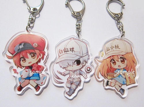 Cells at Work!! Acrylic Diorama A [Red Blood Cell & White Blood Cell  (Neutrophil) & Platelet] (Anime Toy) - HobbySearch Anime Goods Store