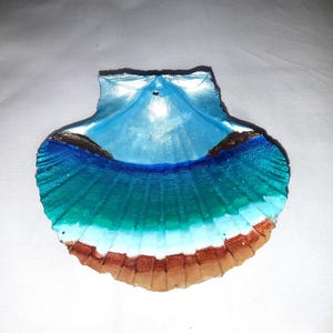 Hand Painted Sea/beach Design Scallop Shell