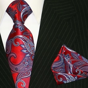 Krawatten Binder Krawatte Schlips mit Einstecktuch blau Binder de Luxe 188 Bild 1