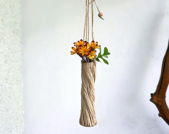 Small ceramic vase for hanging, hanging vase, ceramic vase