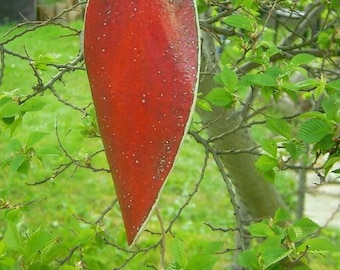 Wind chime RED Leaf wind chime made of ceramic