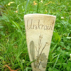 UNKRAUT garden stakes, bed stakes made of ceramic image 2