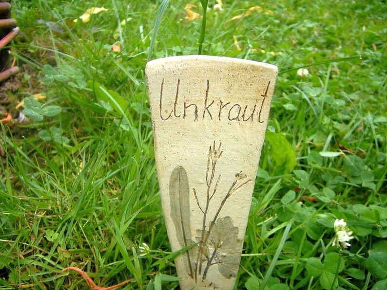 UNKRAUT garden stakes, bed stakes made of ceramic image 2