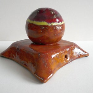 Post cap ORANGE 7 x 7 cm, post cover for ceramic fence posts image 3