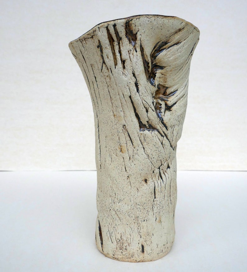 Vase WOOD ceramic vase, flower vase made of ceramic image 4