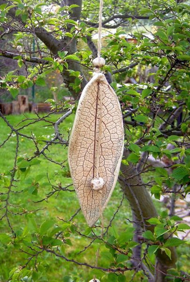 Wind chime RED Leaf wind chime made of ceramic image 2