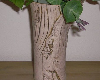 Vase HOLZ Keramikvase, Blumenvase aus Keramik