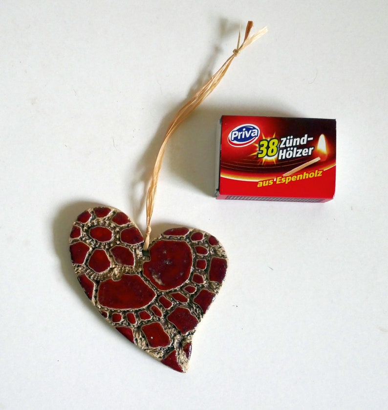 Ceramic heart gift tag, large image 4