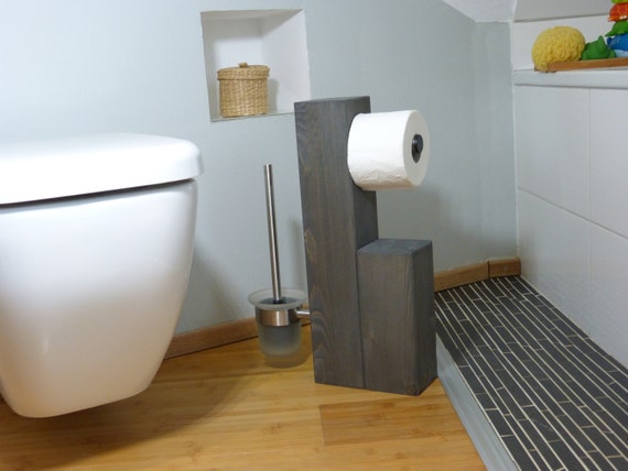 Wc Garnitur Massiv Holz Farbton Anthrazit Grau Mit Etsy