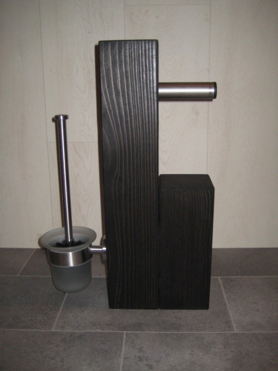 Wc Garnitur Massiv Holz Farbton Palisander Edelstahl Etsy