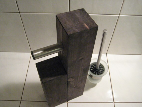 Wc Garnitur Massiv Holz Farbton Palisander Edelstahl Etsy