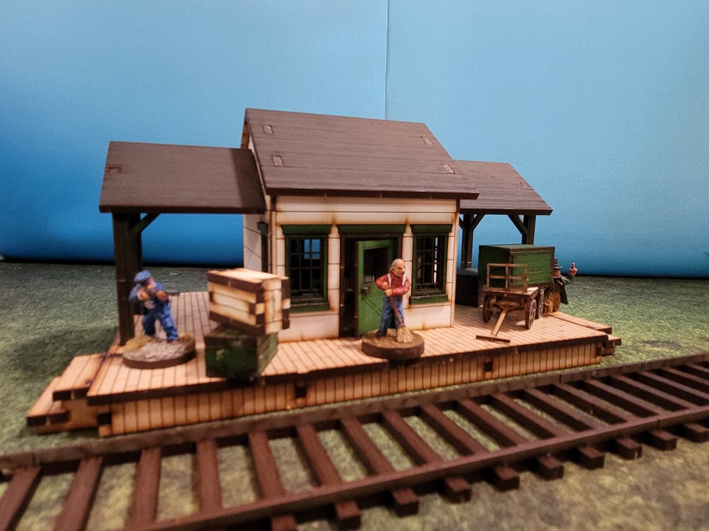 Train Station 28mm Prepainted Etsy