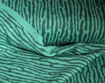 Organic knitted jacquard with pattern turquoise (emerald green)/petrol Doubleface 100% cotton