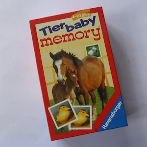 Tierbaby-Memory Vintage 1990er-Jahre 1996 Spiel Legespiel
