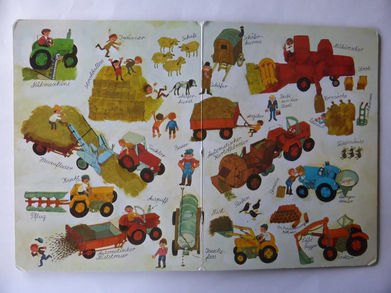Livre pour enfants vintage Avec nous au village Livre dimages des années 90 1990 image 6