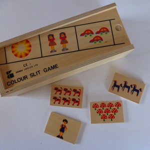 HOLZ-LEGESPIEL 1970er 1980er-Jahre Vintage
