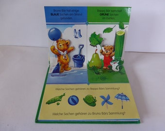 Livre pop-up "Couleurs et Formes" vintage enfant années 90 1990