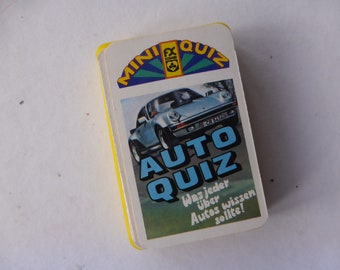 Car Quiz Vintage Mini Quiz Mini Cards Card Game