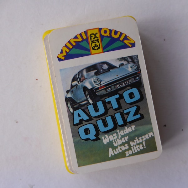 Auto-Quiz Vintage Mini-Quiz Mini-Karten Kartenspiel