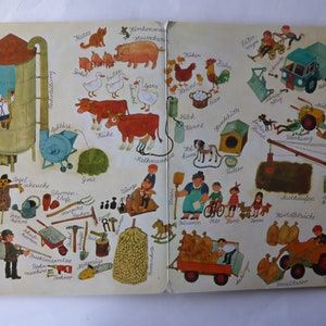Livre pour enfants vintage Avec nous au village Livre dimages des années 90 1990 image 3