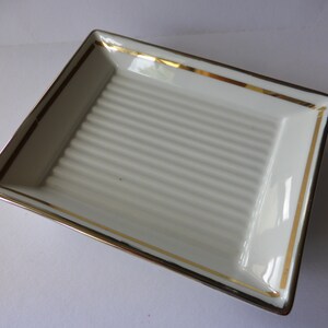 GOLD UND SILBER Seifenschale Vintage 1980er Keramik