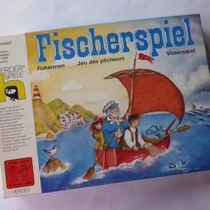 Vintage-Spiel "Fischerspiel" Gesellschaftsspiel 1980er-Jahre