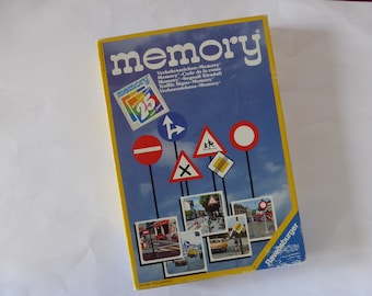 VERKEHRSZEICHEN-MEMORY Vintage-Spiel 1980 1980er-Jahre 80er