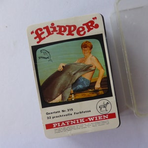 FLIPPER Quartett Spiel Vintage 70er Jahre 1970er 1970