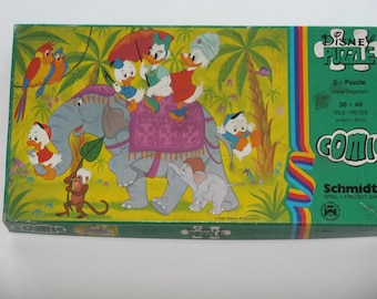 CANARD SAFARI Puzzle Vintage 70s Jeu Bande Dessinée