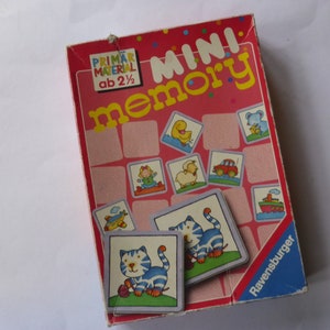 Mini-Memory 1995 Vintage 1990er-Jahre Spiel Legespiel
