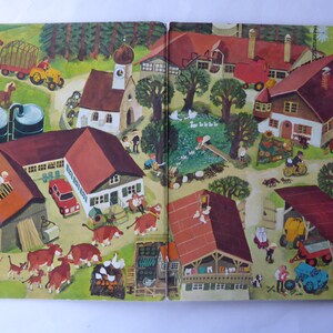 Livre pour enfants vintage Avec nous au village Livre dimages des années 90 1990 image 2